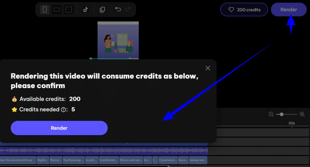 Render the video